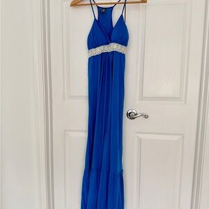 Weavers Royal Blue Empire Waist Maxi Dress